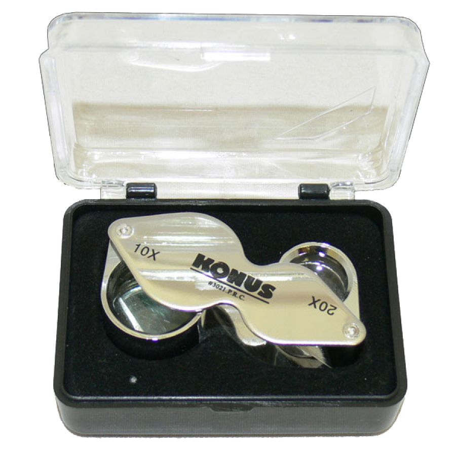Лупа Konus Linen Tester 10x-20x двойная линза