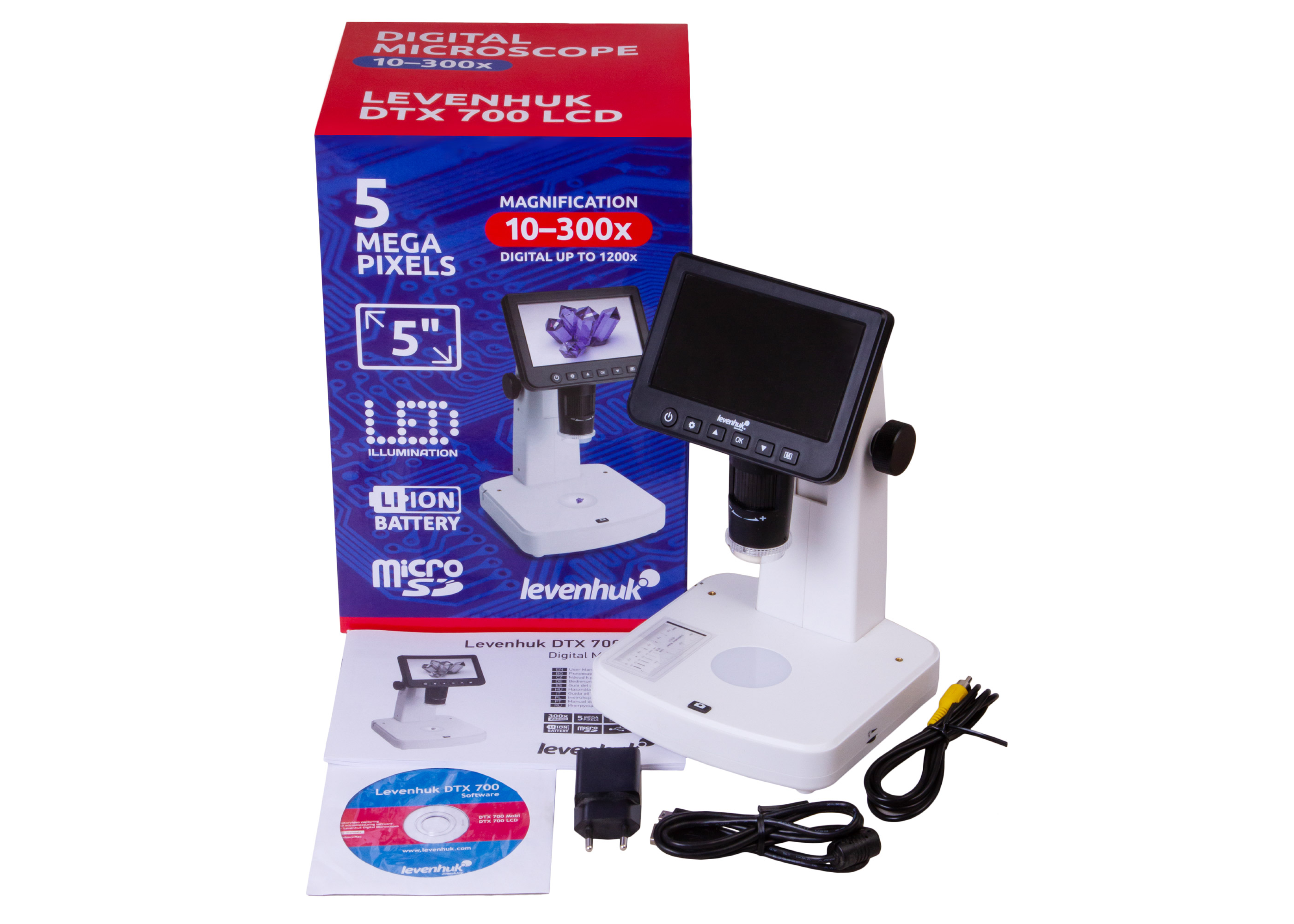 Мікроскоп цифровий Levenhuk DTX 700 LCD