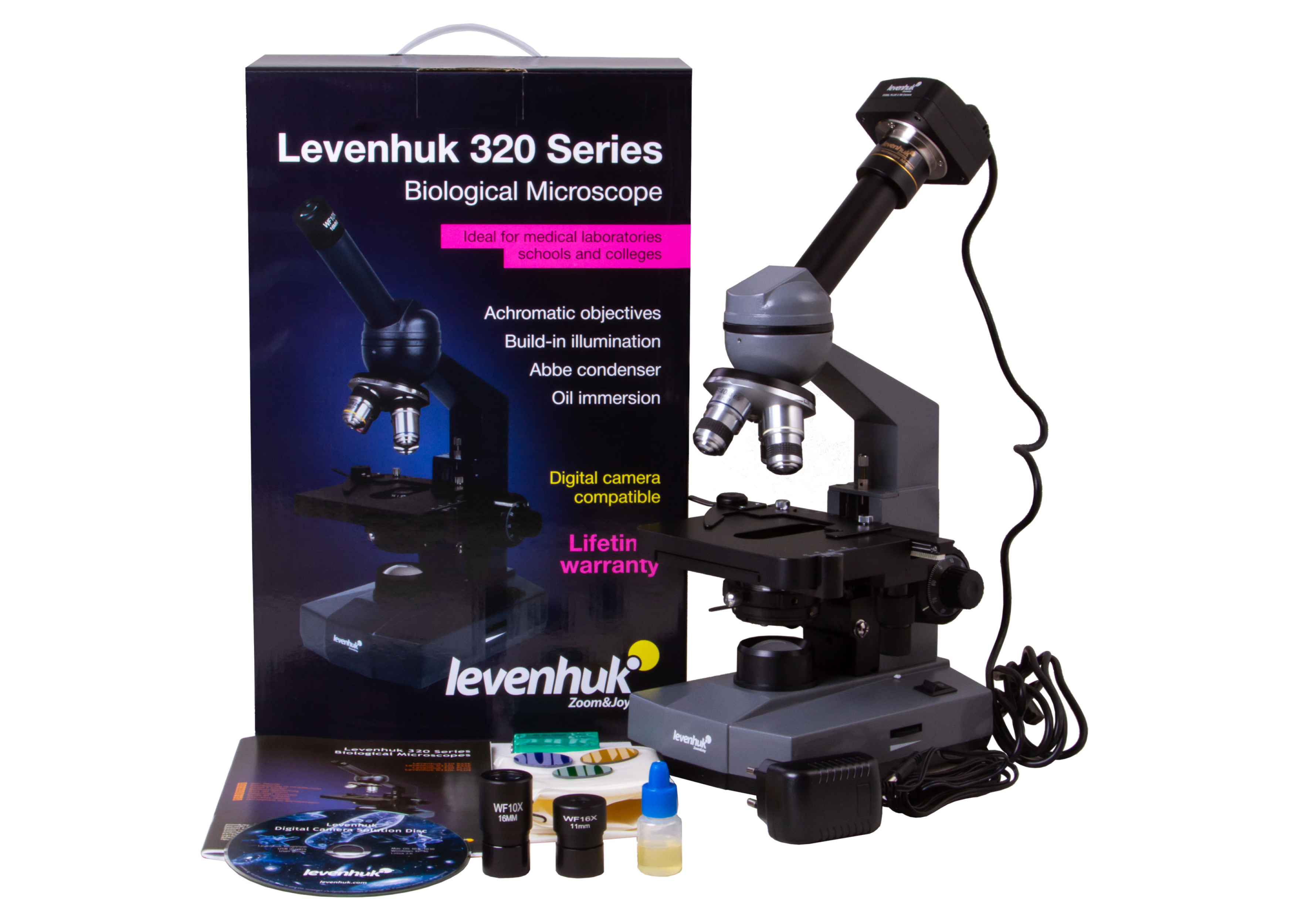Микроскоп Levenhuk D320L PLUS, 3,1 Мпикс, монокулярный