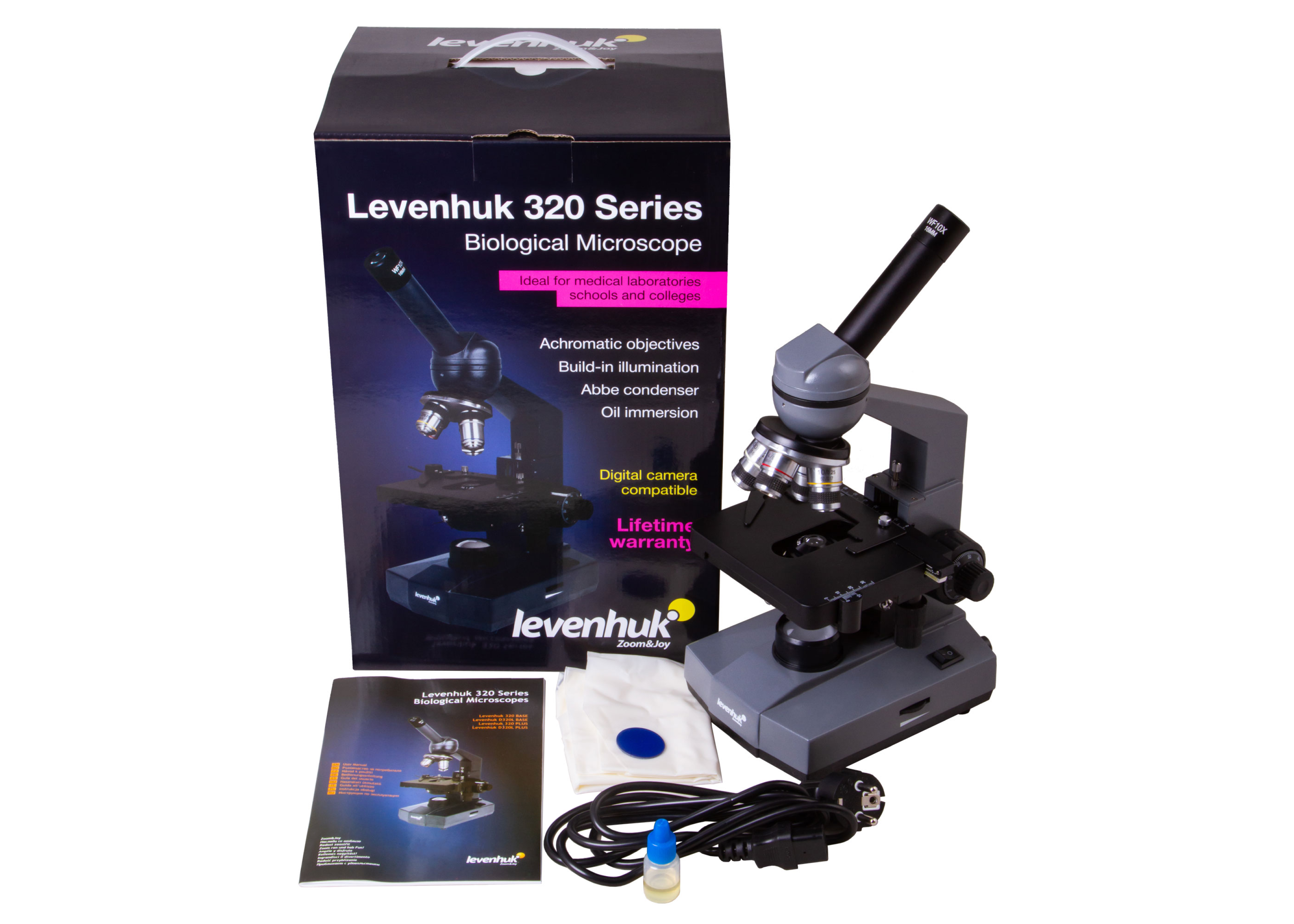 Мікроскоп Levenhuk 320 BASE, монокулярний