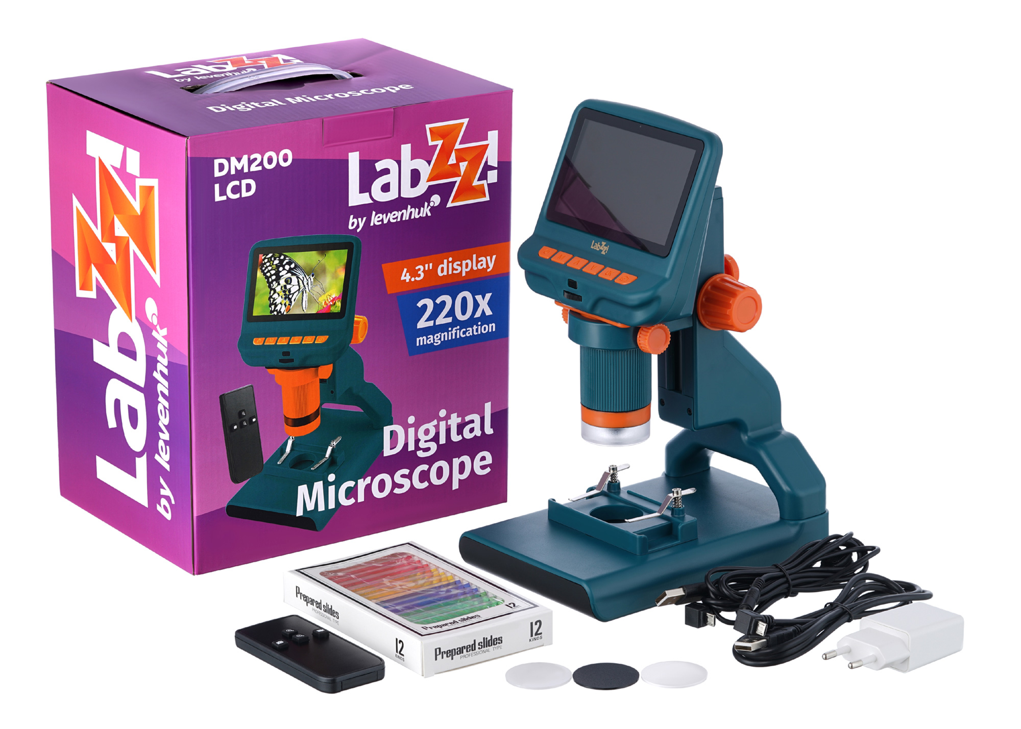 Мікроскоп цифровий Levenhuk LabZZ DM200 LCD