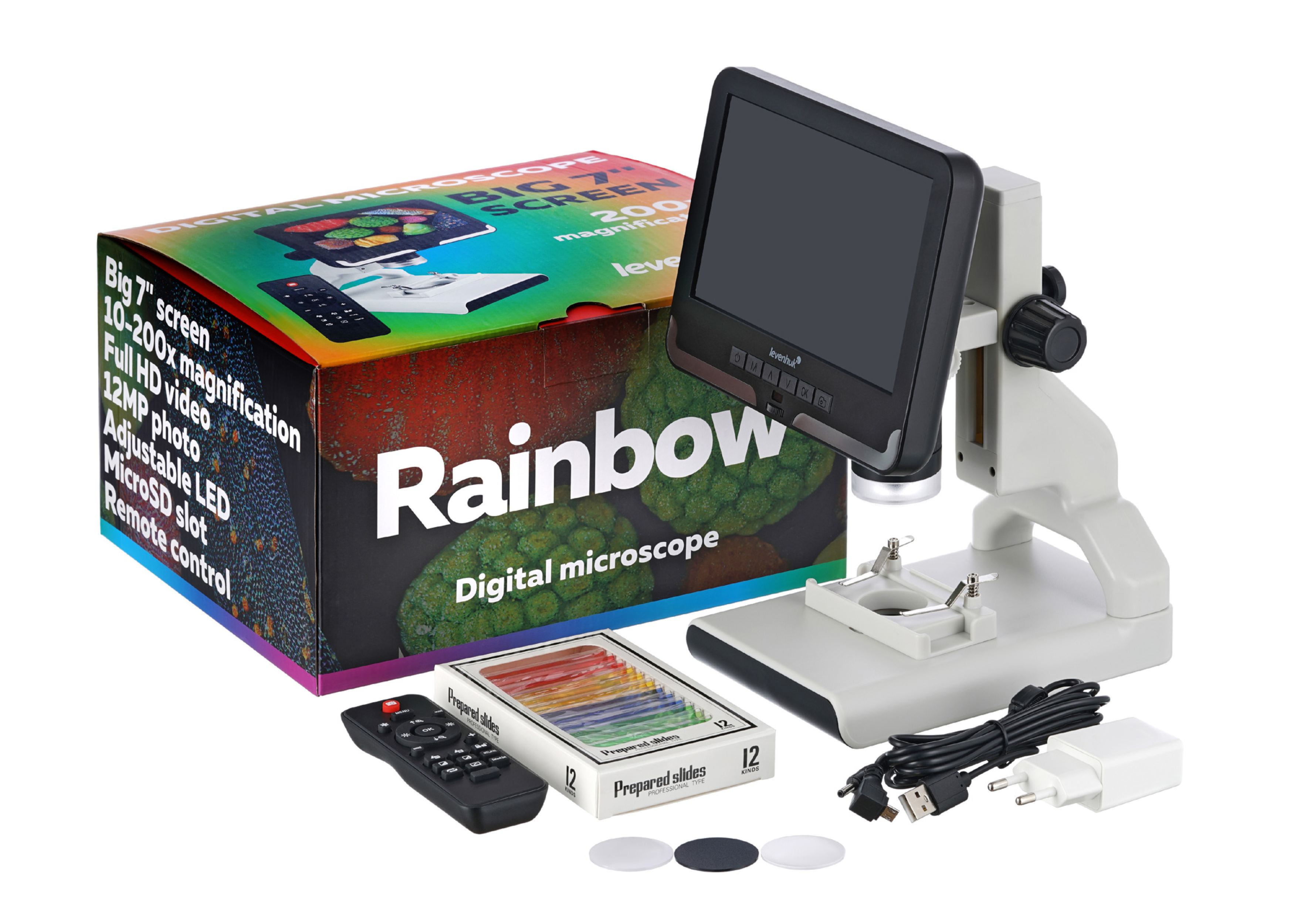 Микроскоп цифровой Levenhuk Rainbow DM700 LCD