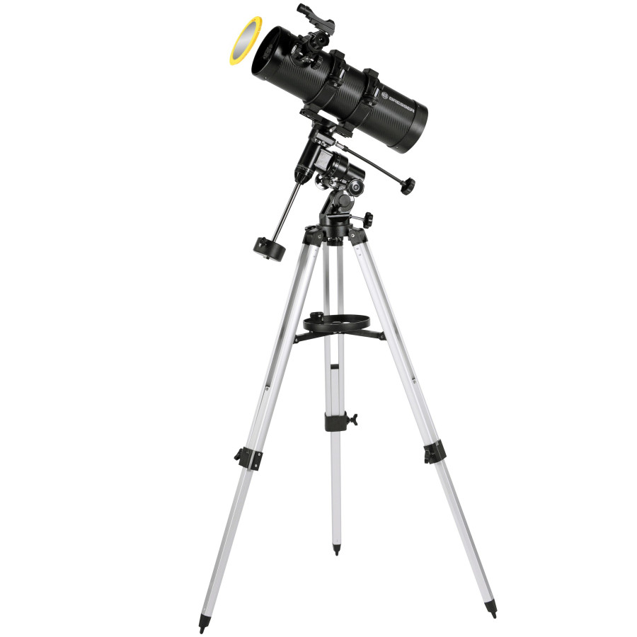 Телескоп Bresser Pluto II 114/500 EQ Carbon з сонячним фільтром та адаптером для смартфона
