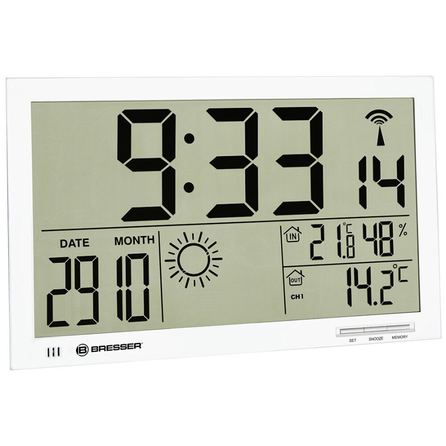 Метеостанція Bresser MyTime Jumbo LCD White