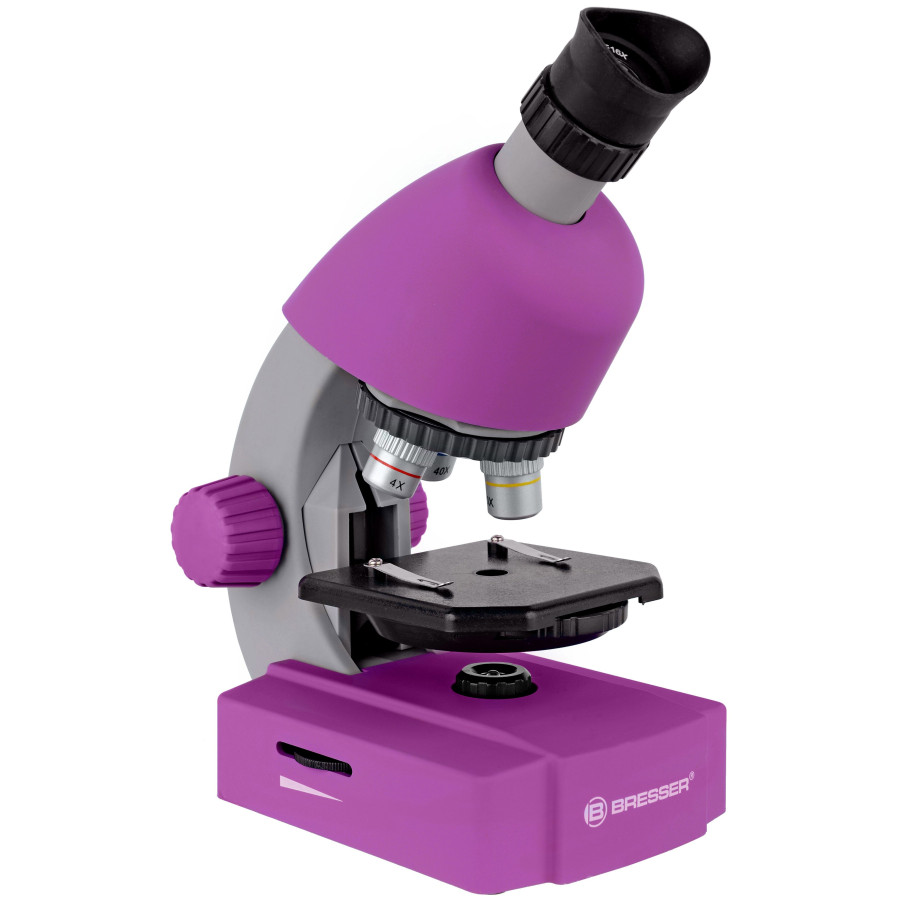 Мікроскоп Bresser Junior 40x-640x Purple з набором для дослідів