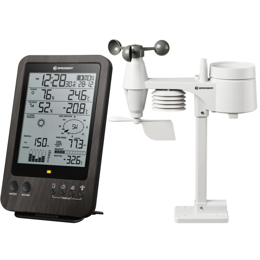 Метеостанція Bresser Weather Center 5-in-1 WTW Wooden