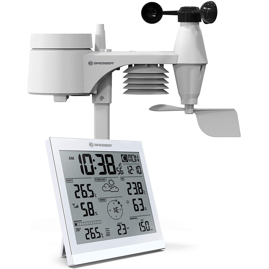 Метеостанція Bresser Weather Center JC XXL 5-in-1 White