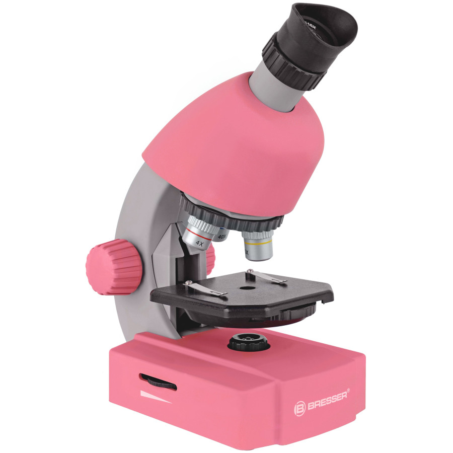 Мікроскоп Bresser Junior 40x-640x Pink з набором для дослідів