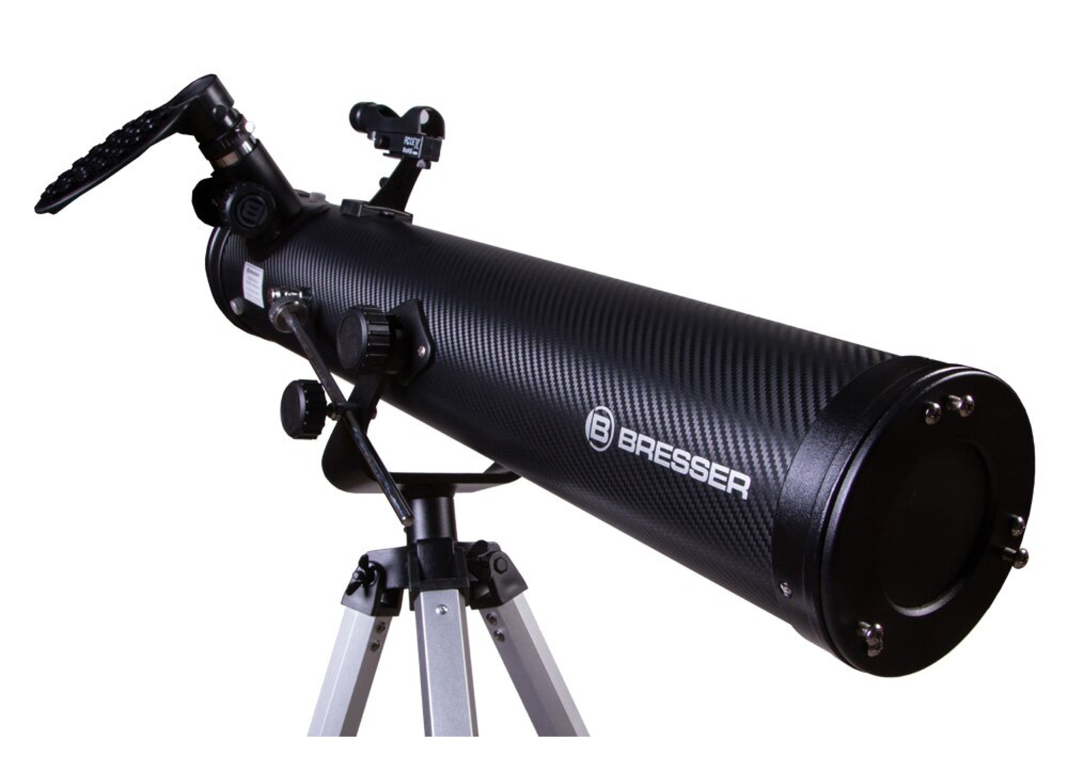 Телескоп Bresser Venus 76/700 AZ Carbon з сонячним фільтром та адаптером для смартфона